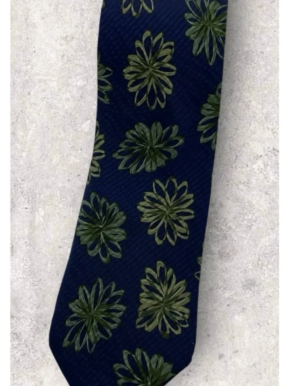 HUGO BOSS Silk Tie ITALY Blue Green Floral  W:3.6